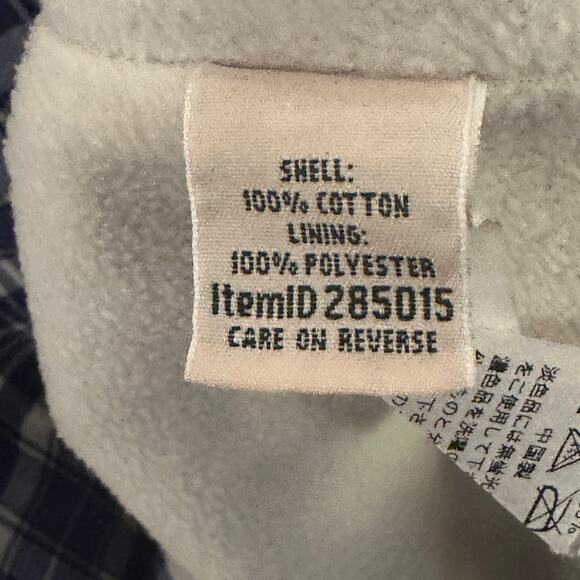 L.L. Bean Fleece-Lined Flannel Shirt/Shacket Womens Size 2X Blue Plaid Preppy - Picture 6 of 8